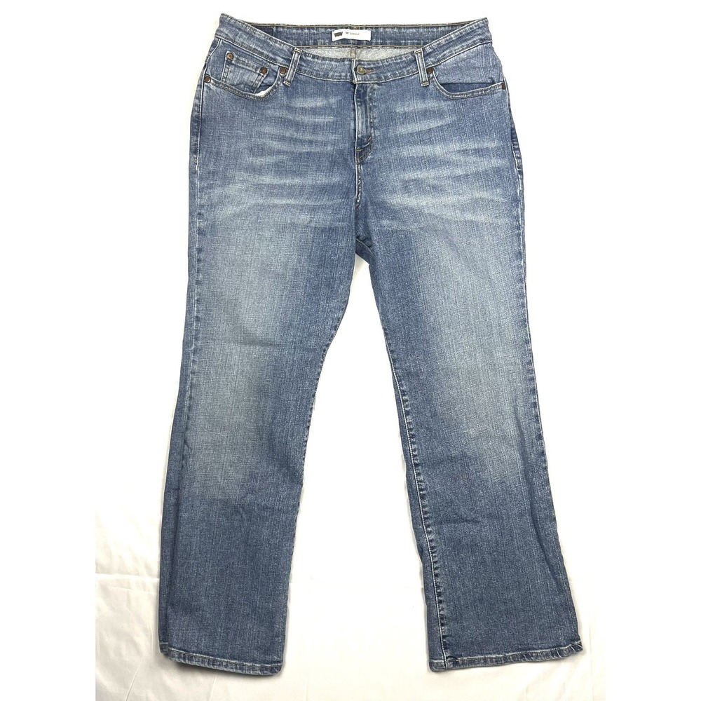 Levi's 580 Women's 18W M Bootcut Jeans Medium Wash Stretch Denim Curvy Fit